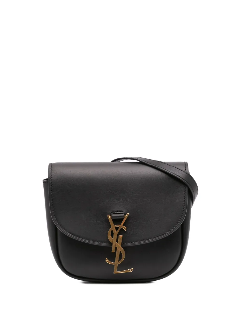 Saint Laurent Pre-Owned 2020 スモール レザー モノグラム カイア ショルダーバッグ - ブラック Saint Laurent Pre-Owned 2020 スモール レザー モノグラム カイア ショルダーバッグ - ブラック