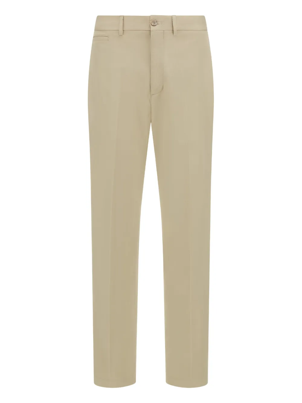 Boggi Milano Stretch Cotton and Linen Trousers Beige
