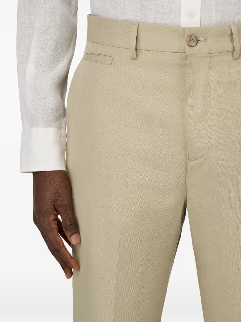 Boggi Milano Linnen broek Beige