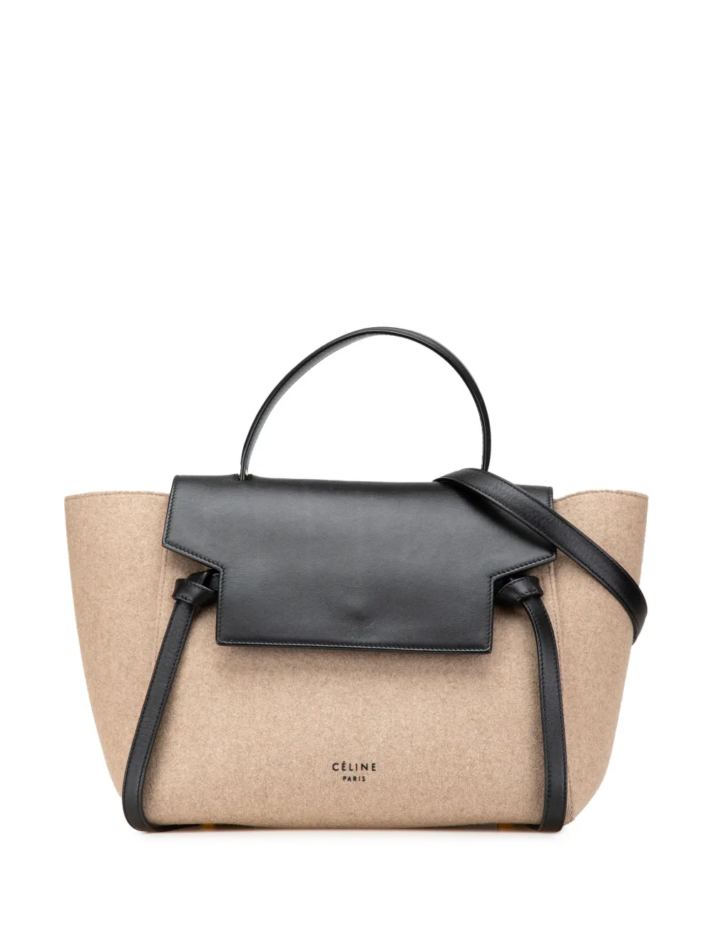 Céline Pre-Owned 2016 ミニ フェルト ベルトバッグ サッチェル - ブラウン Céline Pre-Owned 2016 ミニ フェルト ベルトバッグ サッチェル - ブラウン