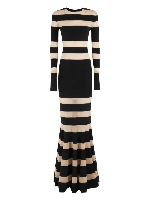 Norma Kamali robe longue à rayures