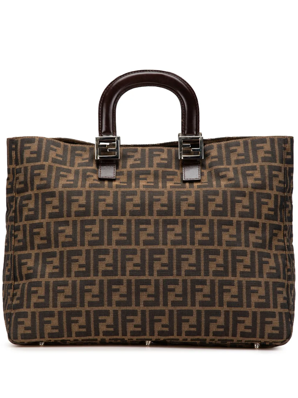 Fendi Pre-Owned 2000-2010 Large Zucca Canvas Twins tote bag | Brown | Image 1