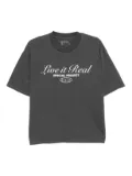 izzue logo-printed t-shirt - Grey