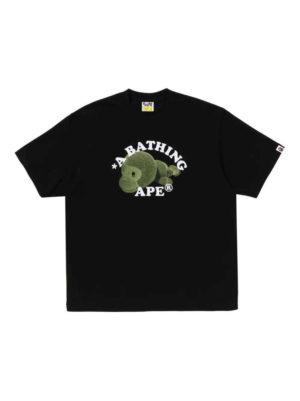 A BATHING APE® playera con logo estampado | negro | Image 1