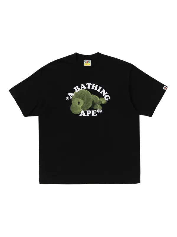 A BATHING APE / Tシャツ/M/コットン/BRW/プリント/1l80209005 A BATHING APE® ロゴ Tシャツ | ブラック | FARFETCH JP