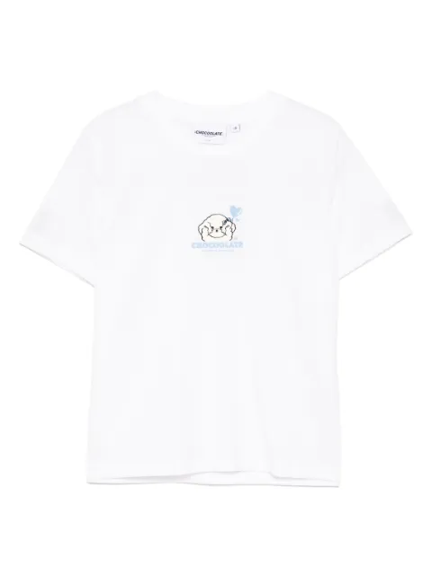 CHOCOOLATE logo-embroidered T-shirt