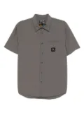 izzue logo-patch shirt - Grey