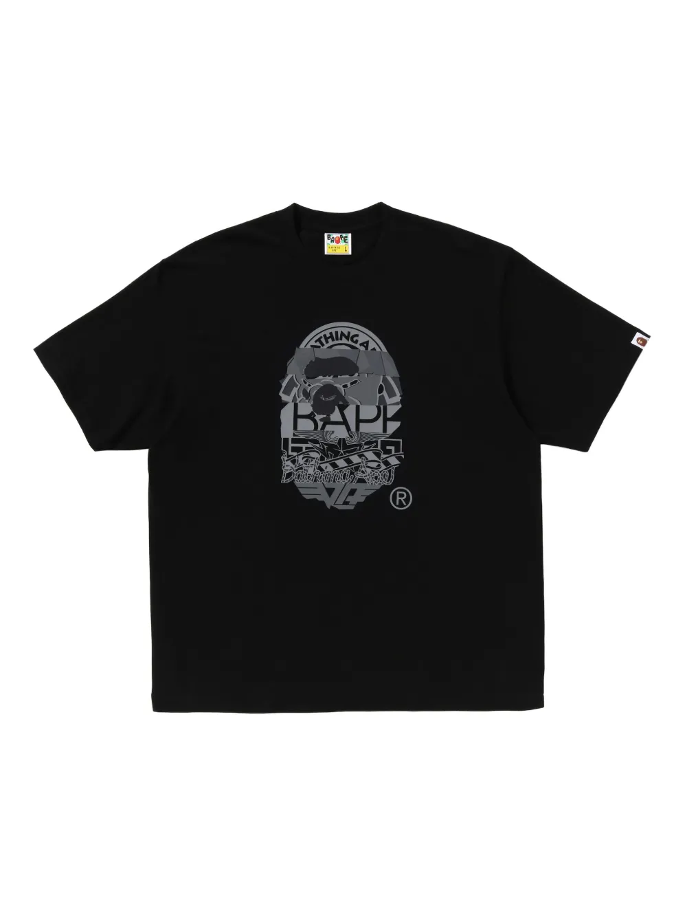 A BATHING APE® playera manga corta con estampado gráfico | negro | Image 1