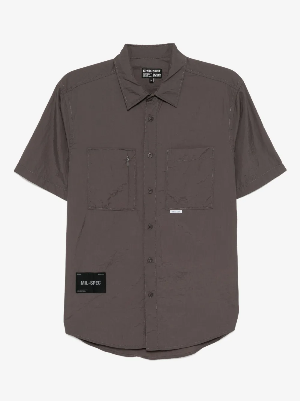 izzue logo-patch shirt | Black | Image 1