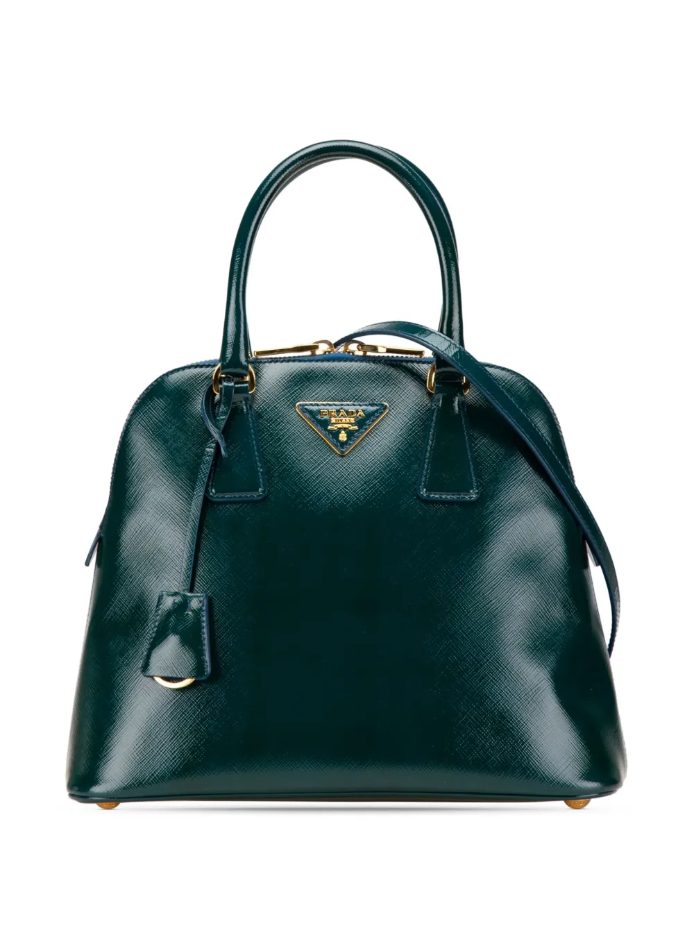 Prada Pre-Owned 2013-2024 Saffiano Vernice Dome satchel | Green | Image 1