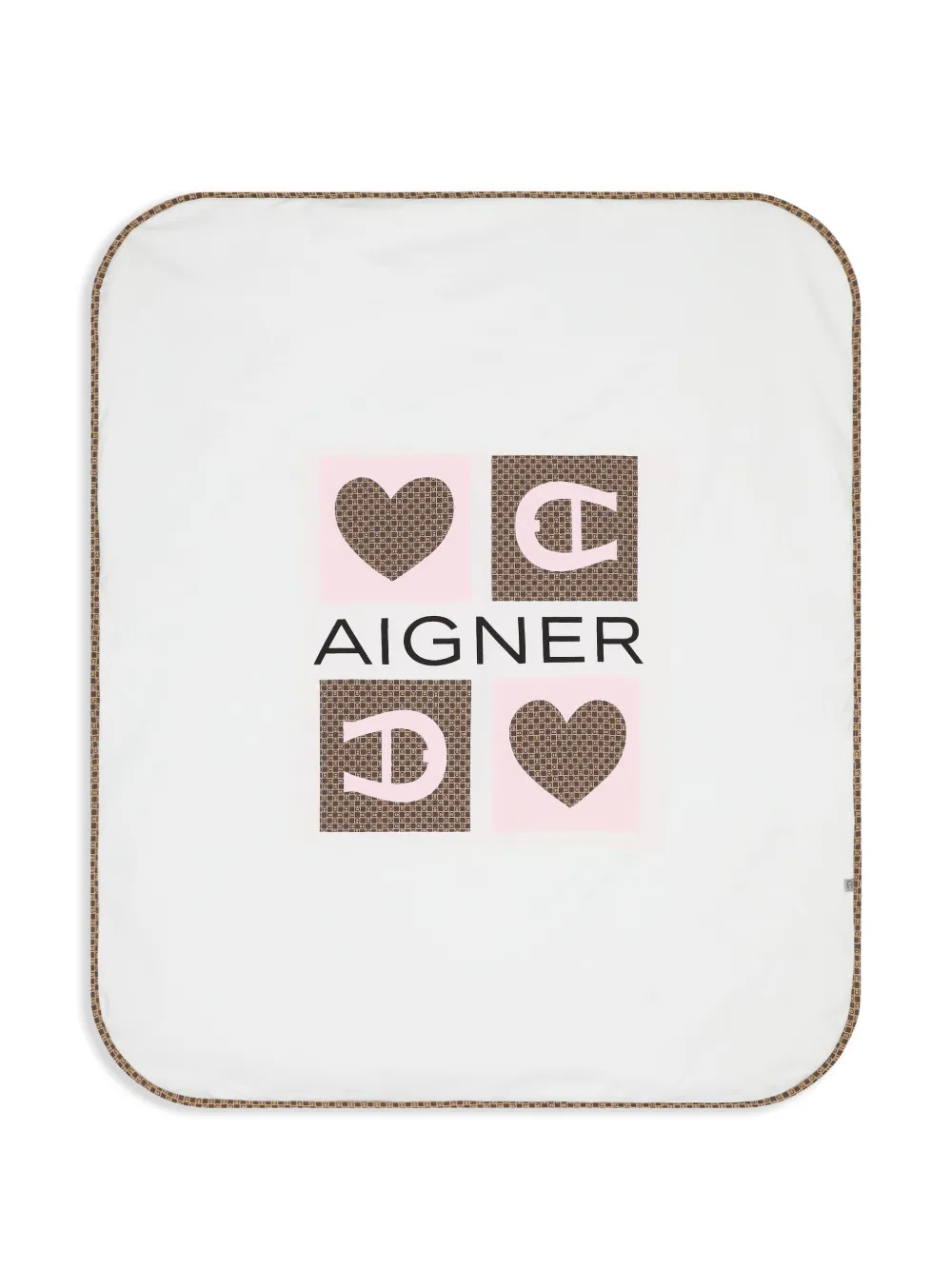 Aigner Kids Deken met logo Wit