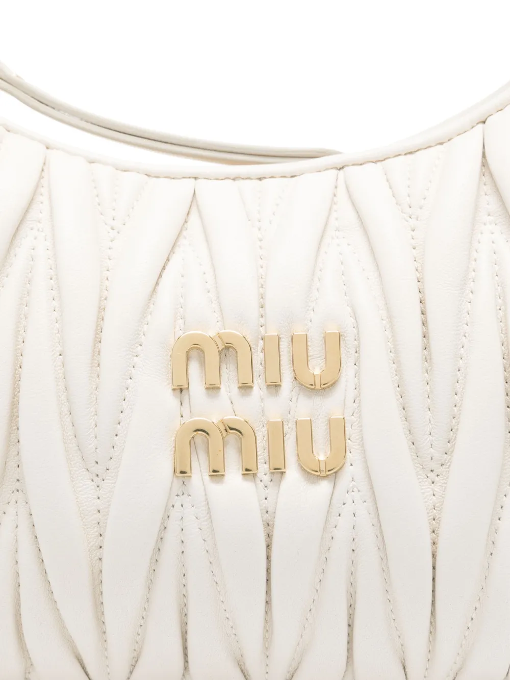 Miu Wander matelassé schoudertas Wit