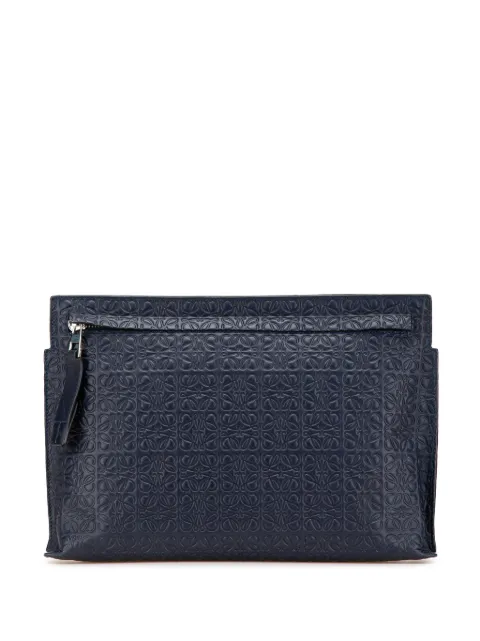 Loewe Pre-Owned 2016 Embossed Leather Anagram Repeat T clutch bag
