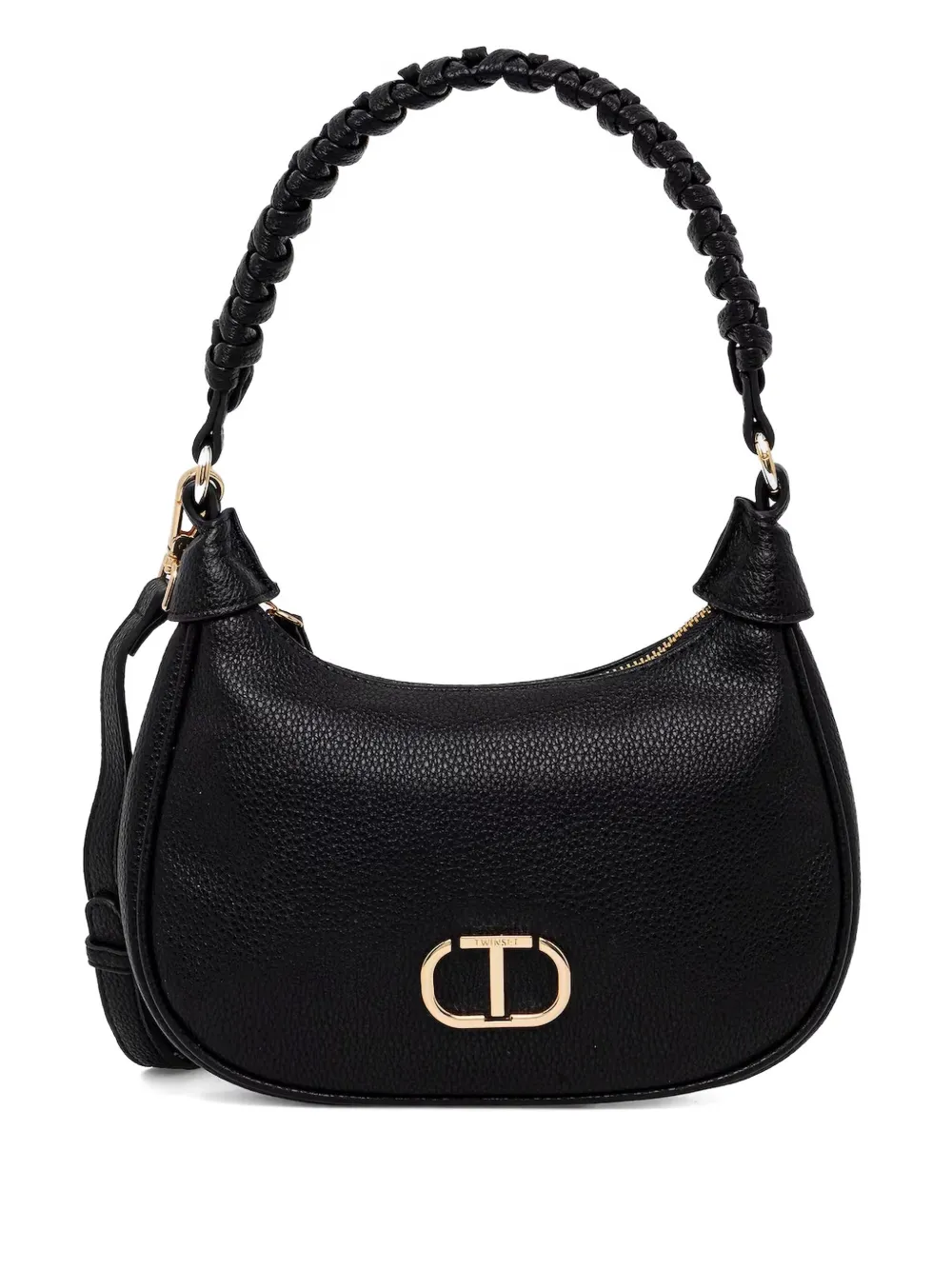 braided-handle leather tote bag
