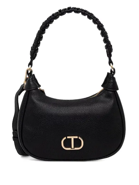 TWINSET braided-handle leather tote bag