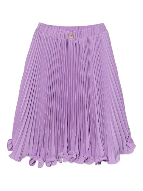 TWINSET Kids pleated ruffled midi skirt