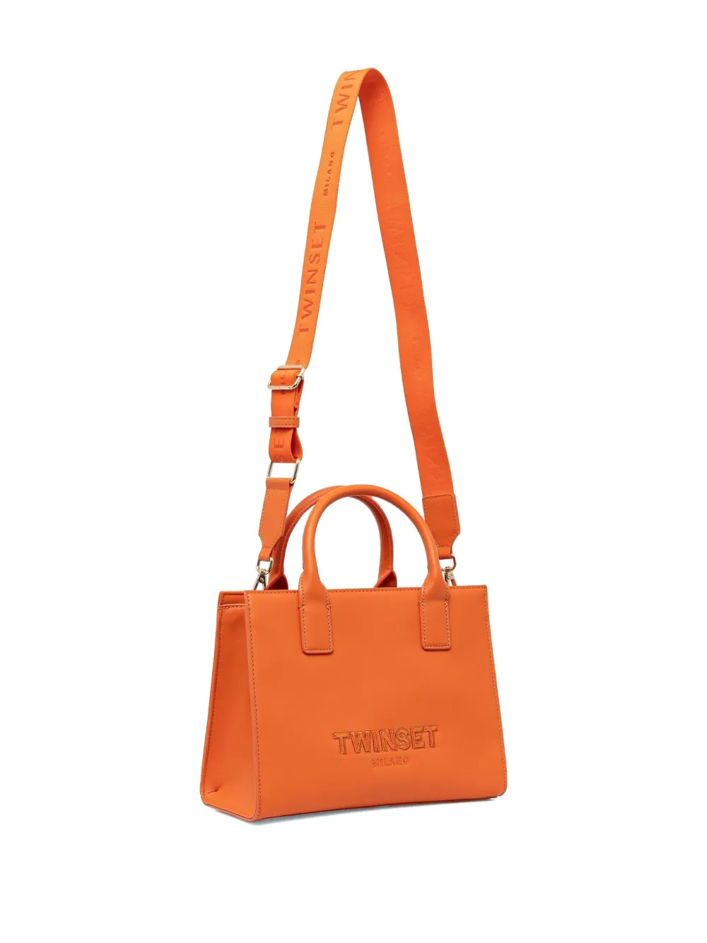 TWINSET Shopper met logo-reliëf - Oranje