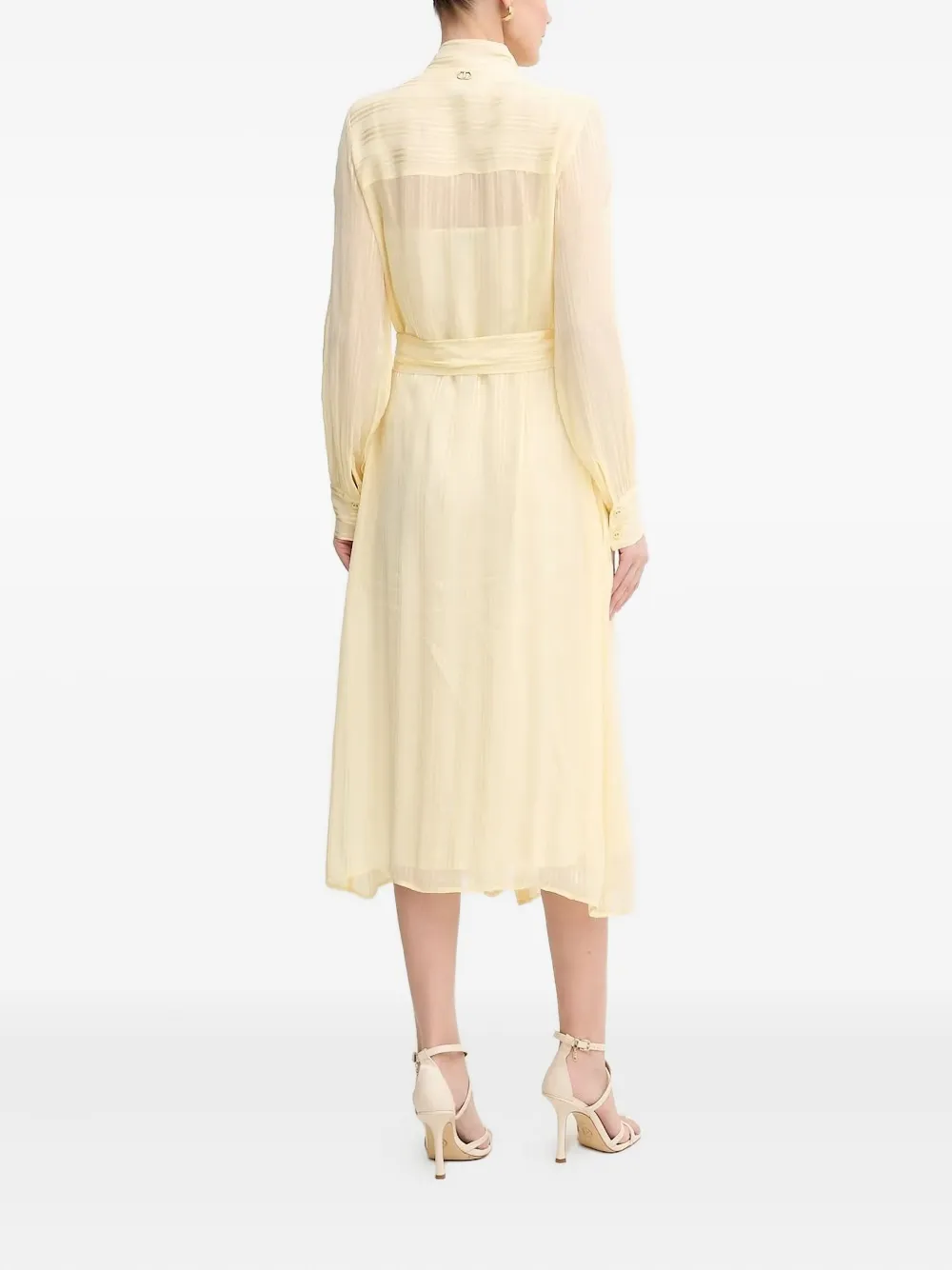 TWINSET belted tie-neck shirt midi dress | Day Dresses | Image 2