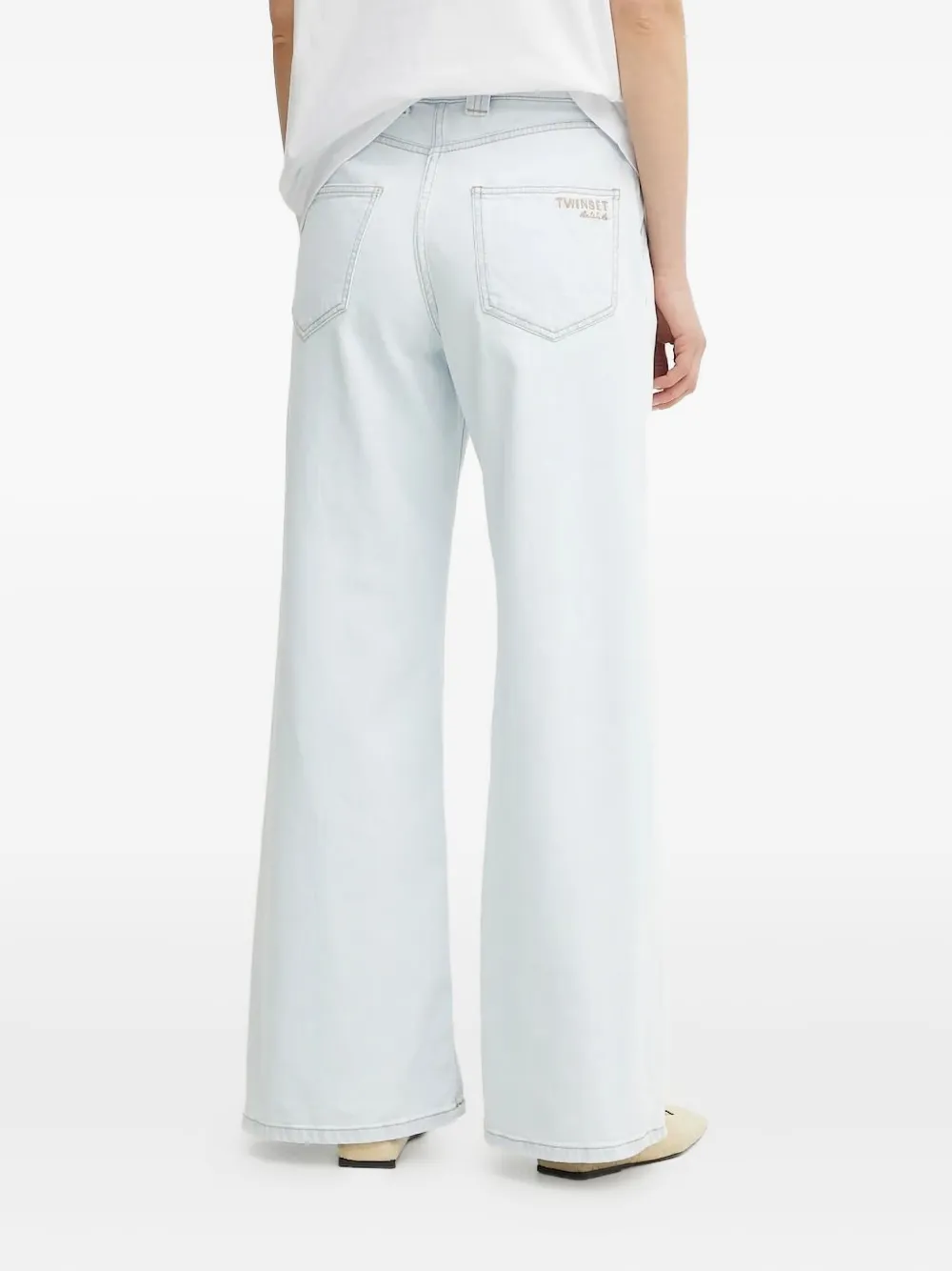 TWINSET embroidered-pocket wide-leg jeans | Wide-Leg Jeans | Image 2
