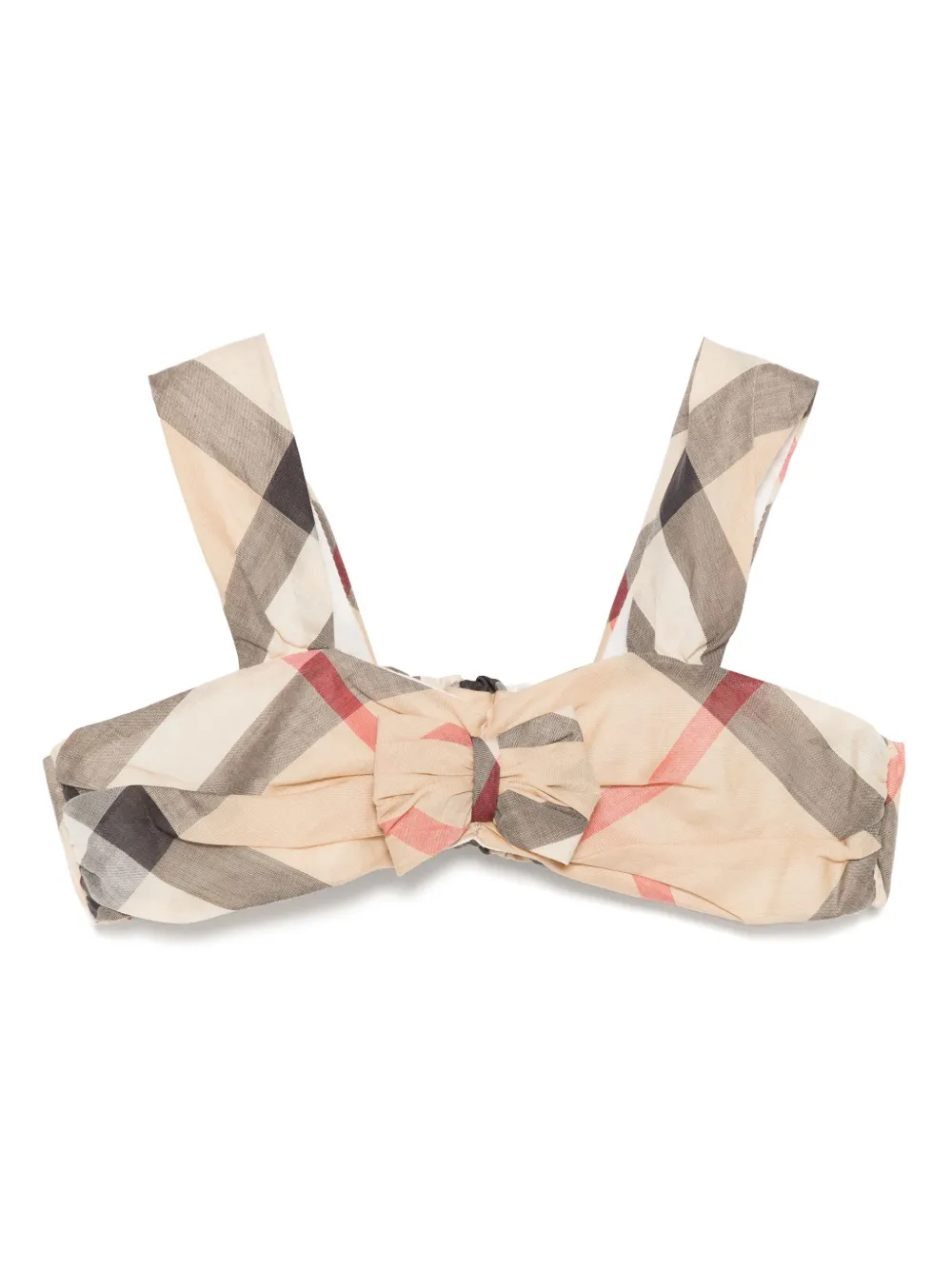 Burberry Kids Geruit badpak Beige