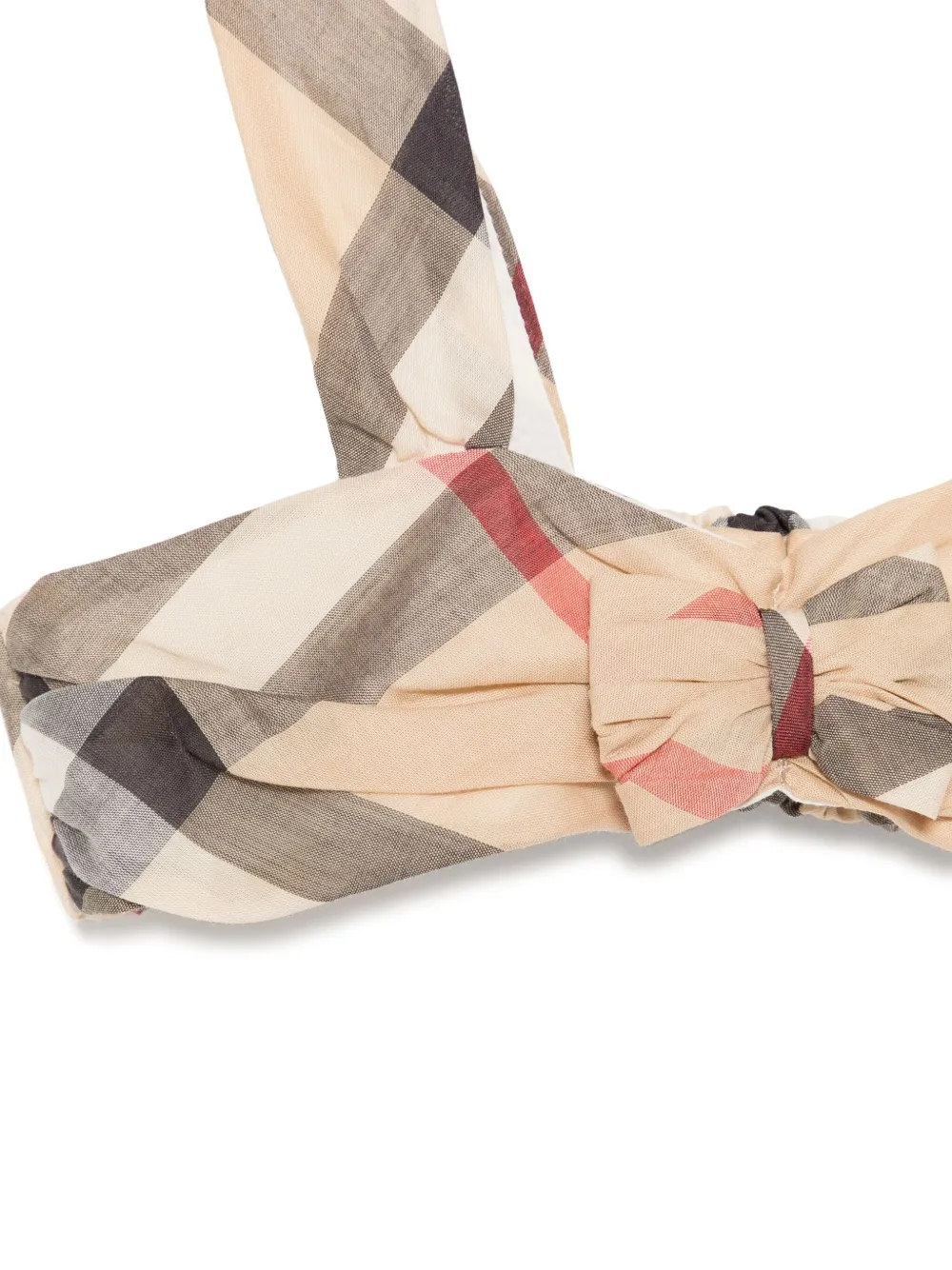 Burberry Kids Geruit badpak Beige