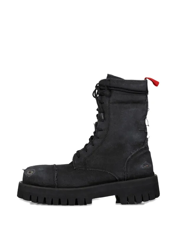 424 distressed-effect Boots | Black | FARFETCH PL