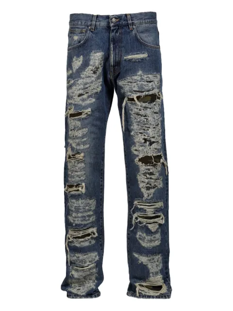 424 logo-patch jeans