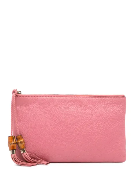 Gucci Pre-Owned 2016-2024 Calfskin Bamboo clutch bag