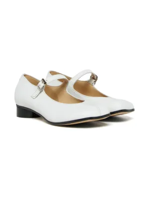 MM6 Maison Margiela Kids レザーフラットシューズ | ホワイト