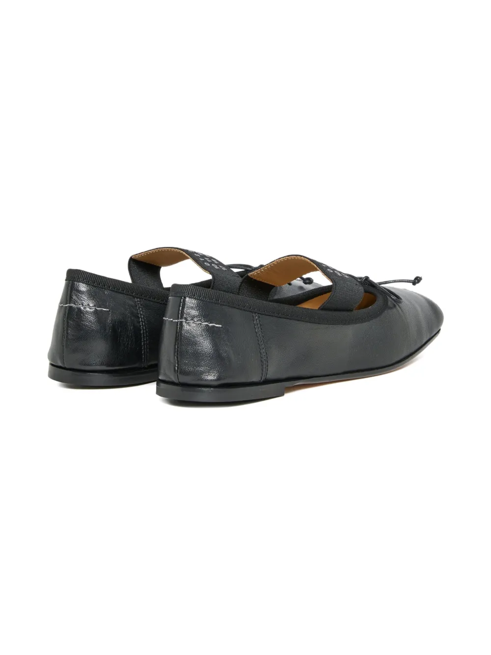 MM6 Maison Margiela Kids Ballerina's met strikdetail Zwart