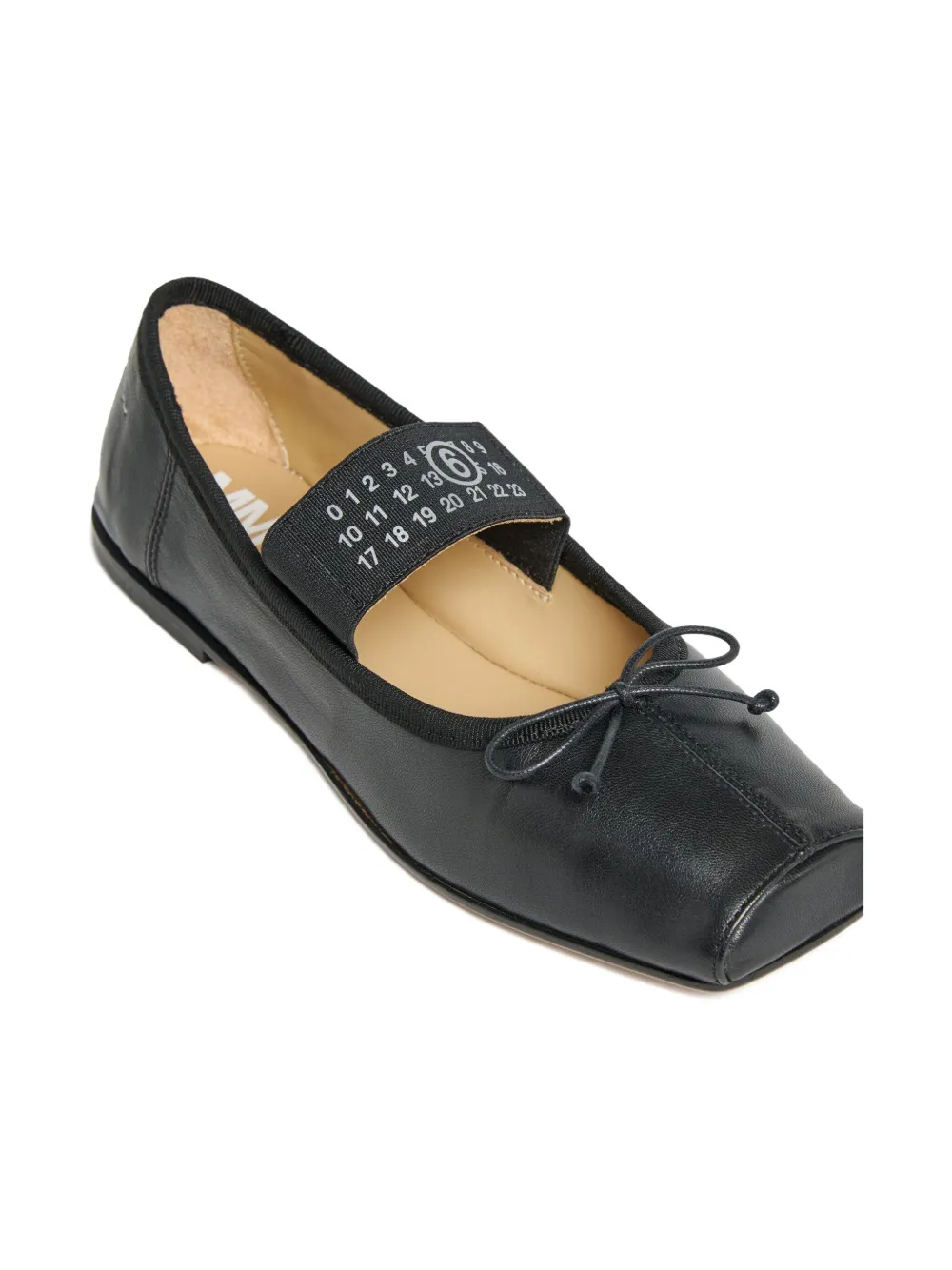 MM6 Maison Margiela Kids Ballerina's met strikdetail Zwart