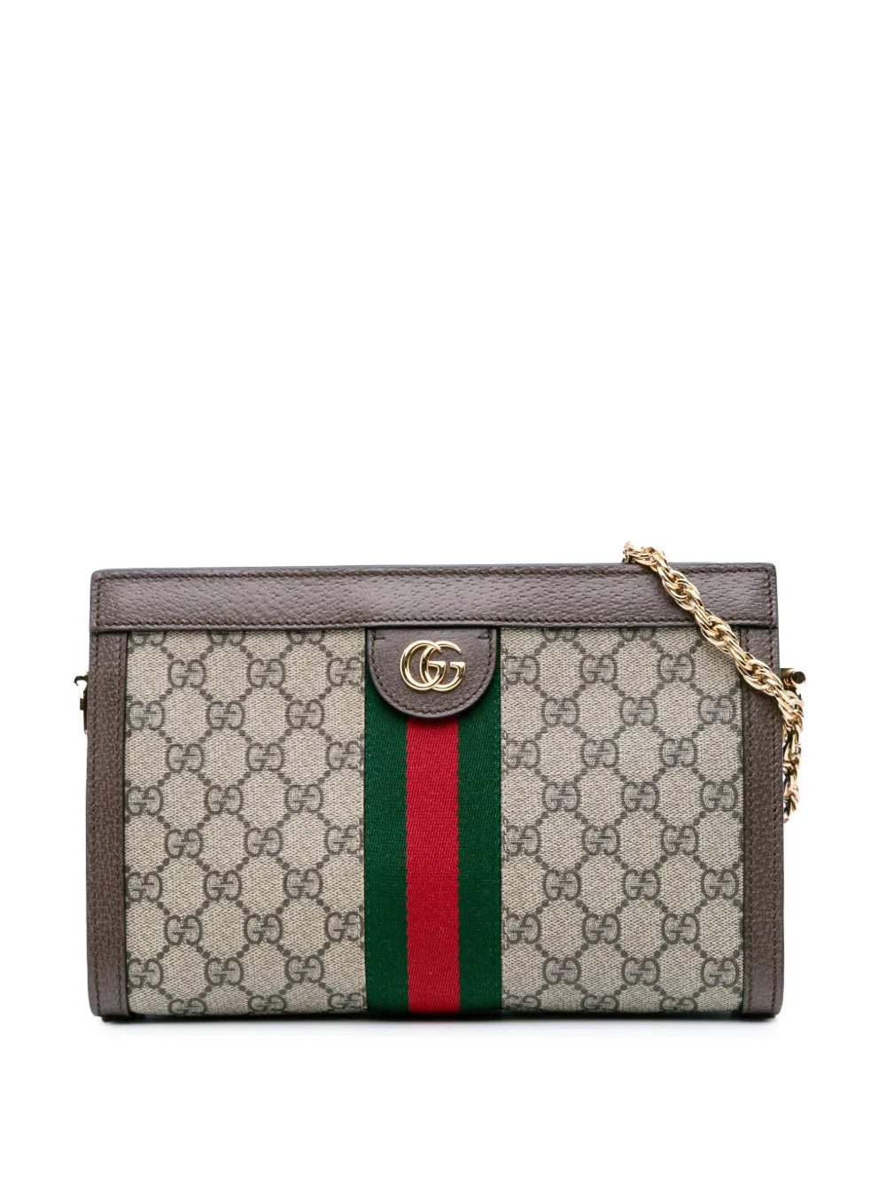 Gucci Pre-Owned 2016-2025 スモール GGスプリーム オフィディア ショルダーバッグ - ブラウン Gucci Pre-Owned 2016-2025 スモール GGスプリーム オフィディア ショルダーバッグ - ブラウン