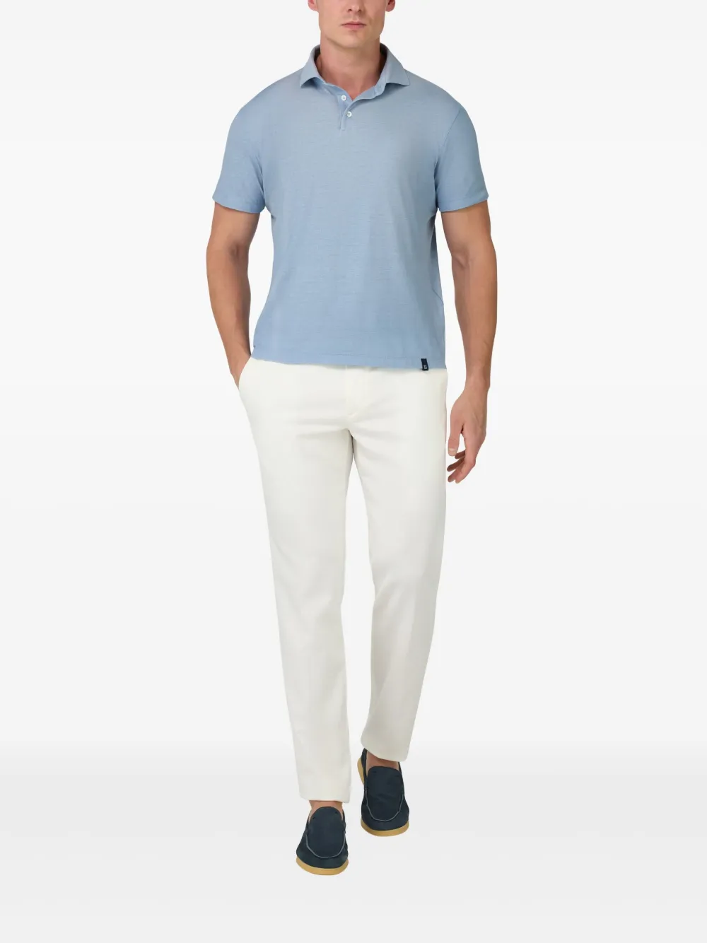 Boggi Milano cotton polo shirt Blauw
