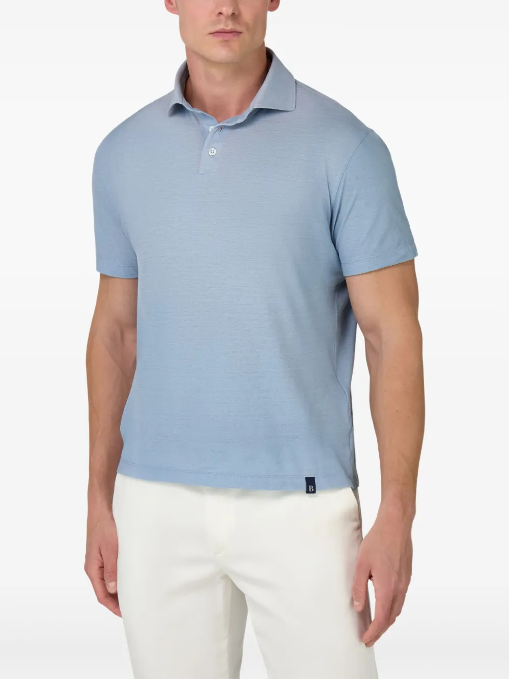 Boggi Milano cotton polo shirt Blauw
