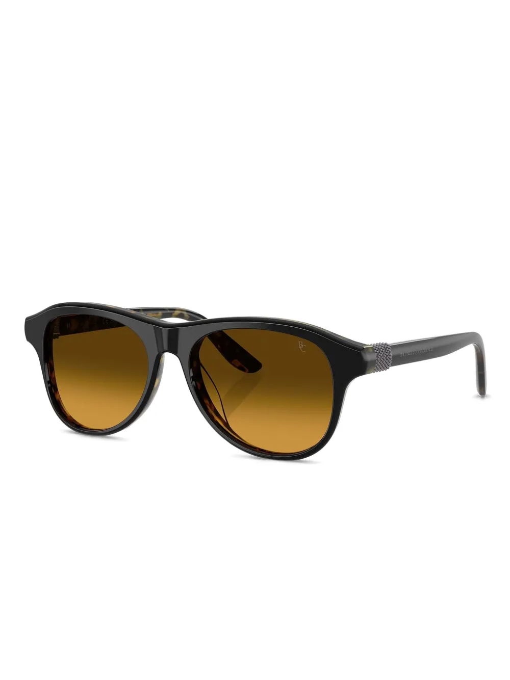 Brunello Cucinelli tortoiseshell-pattern sunglasses - Zwart