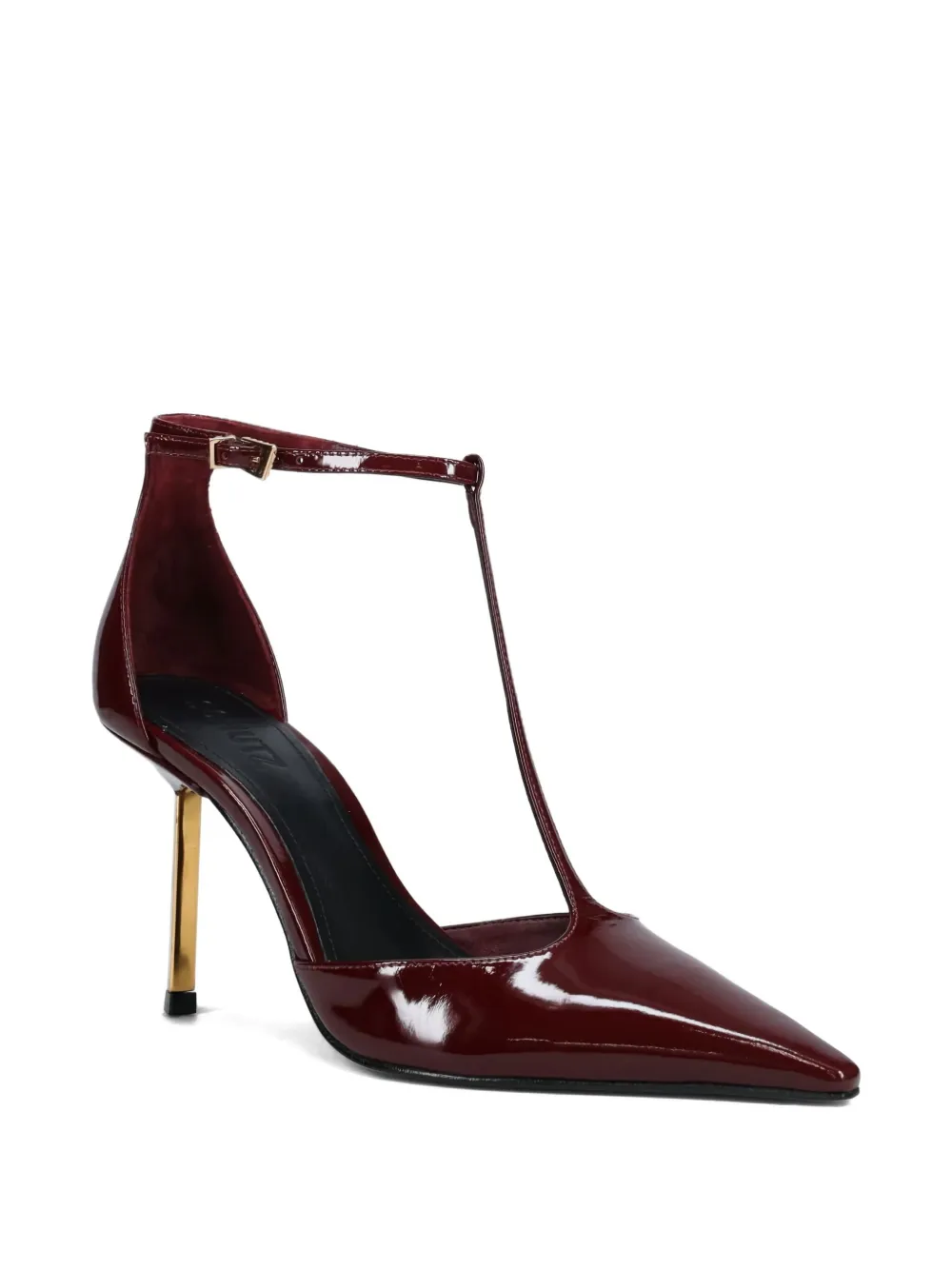 Schutz T-bar strap patent pumps Red