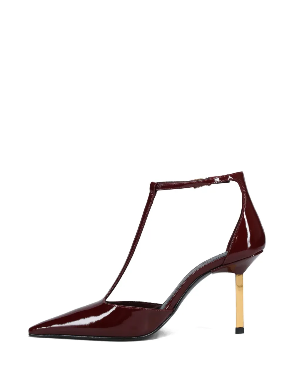 Schutz T-bar strap patent pumps Red