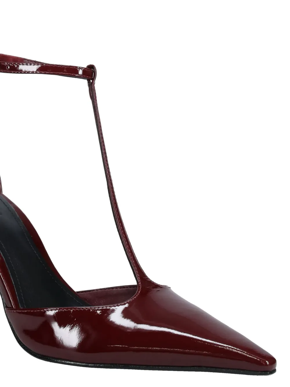 Schutz T-bar strap patent pumps Red