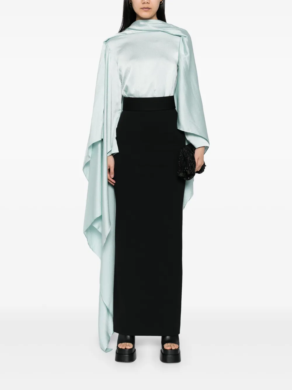 Solace London The Rosalia maxi-jurk - Blauw
