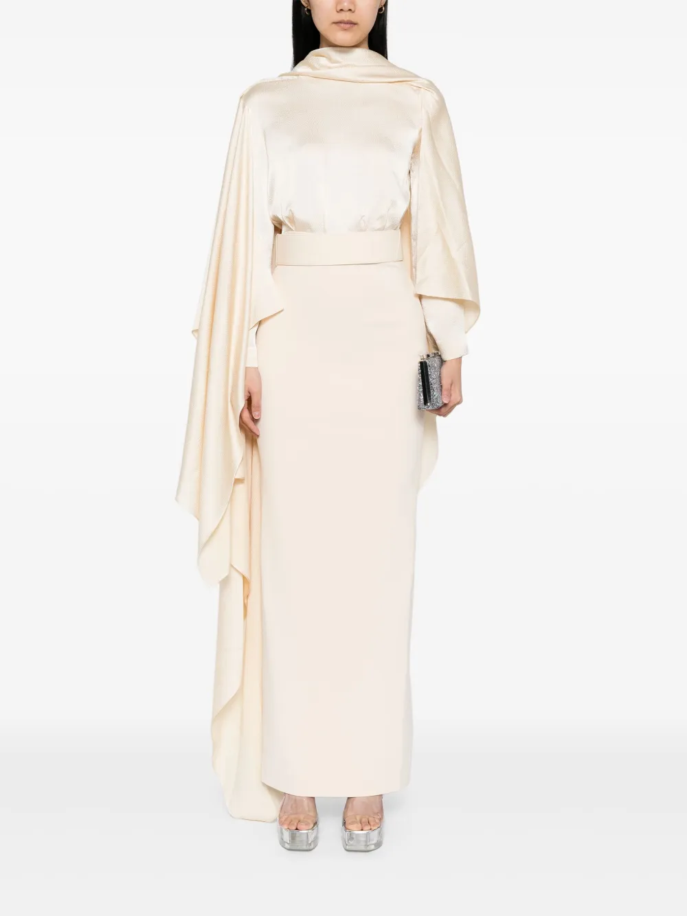 Solace London The Rosalia maxi-jurk - Geel
