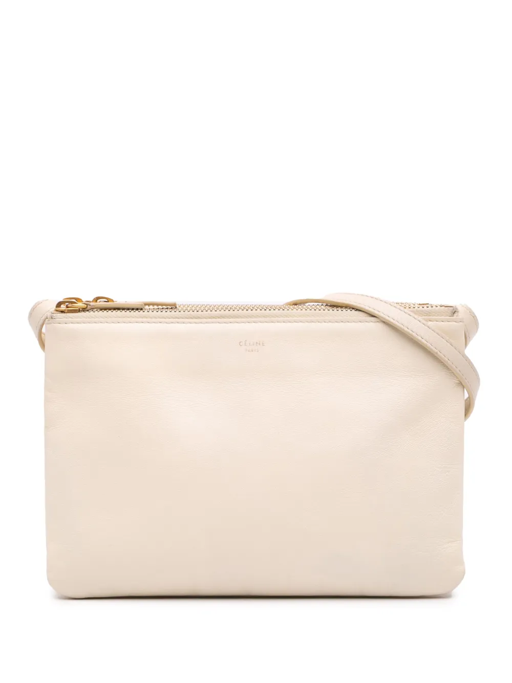 Céline Pre-Owned 2015 スモール ラムスキン トリオ ショルダーバッグ - ブラウン Céline Pre-Owned 2015 スモール ラムスキン トリオ ショルダーバッグ - ブラウン