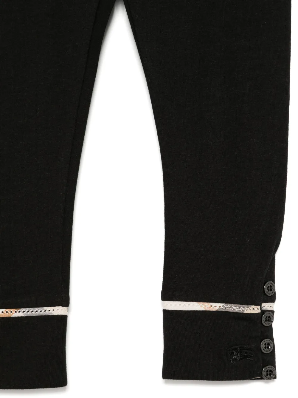 Burberry Kids Legging met elastische tailleband Zwart
