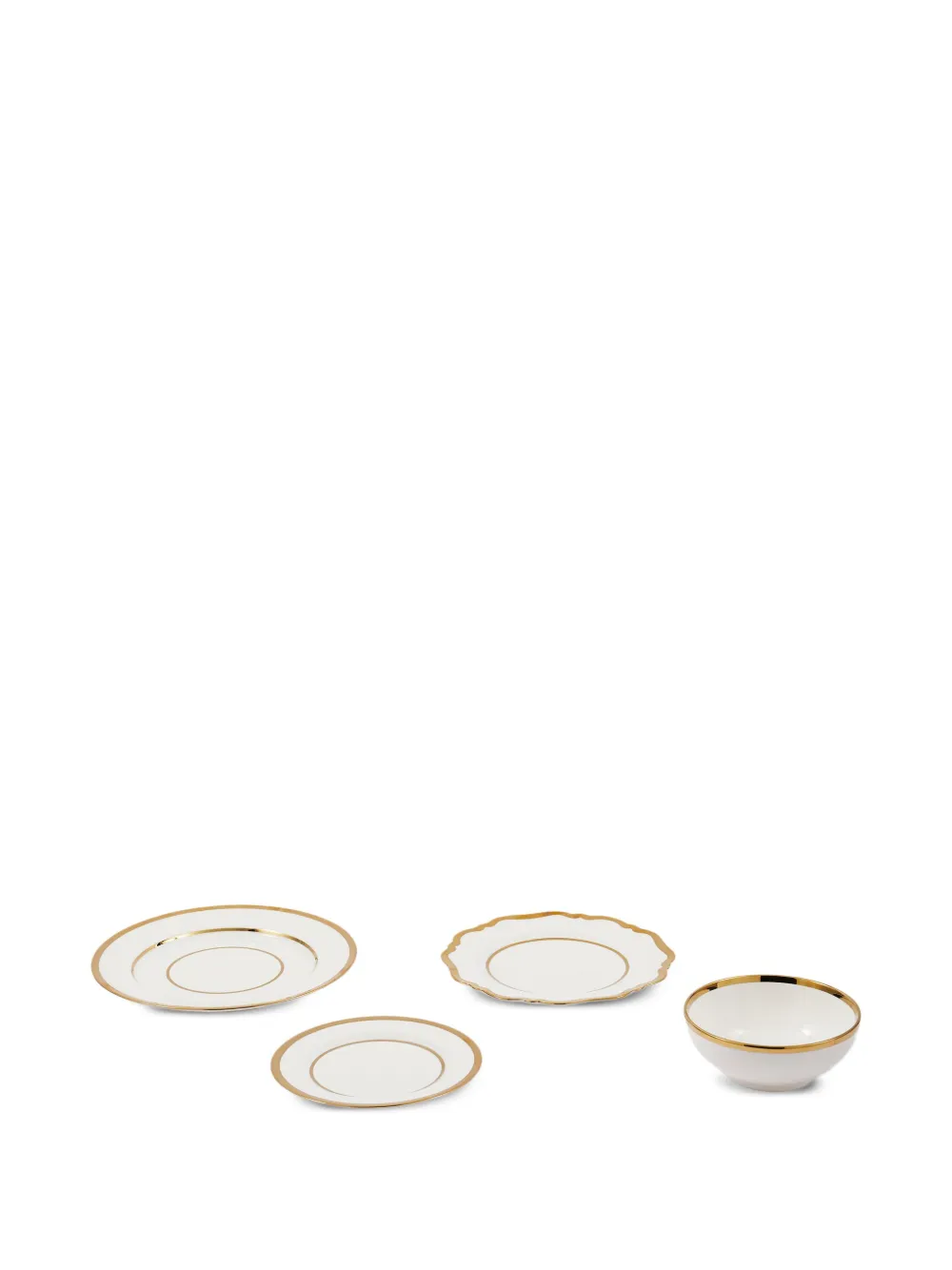 POLSPOTTEN Golden Finds dinnerware set (four-piece-set) | White | Image 1