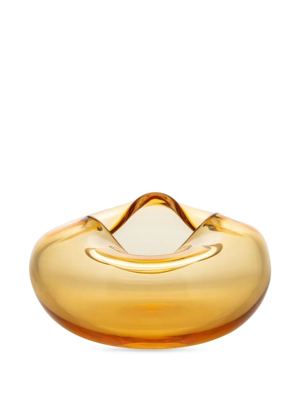 Gardeco Ocean Vidrio sculptured glass vase | Yellow | Image 1