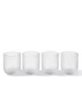 POLSPOTTEN Rooftop textured glass tumbler (set of four) - White