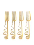 L'Objet Spirale cocktail forks (set of four) - Gold