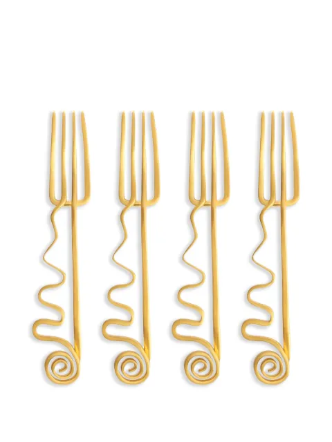 L'Objet fourchettes à gâteau à design en spirale