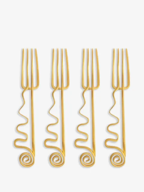 L'Objet tenedores para pastel con diseño en espiral