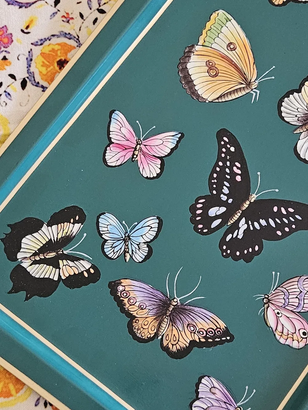 Les-ottomans Butterflies Tray
