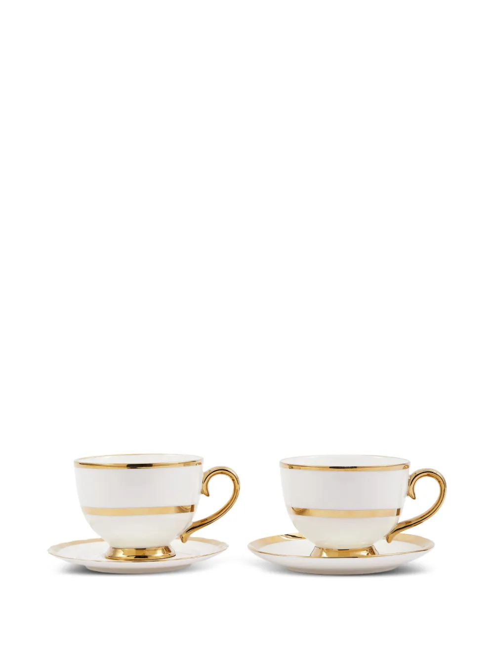 POLSPOTTEN Golden Finds porcelain teacups (set of two) | White | Image 1